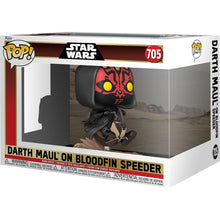 Load image into Gallery viewer, INSTOCK (Subpar) Star Wars: Episode I - The Phantom Menace Darth Maul on Bloodfin Speeder Deluxe Funko Pop! Ride #705