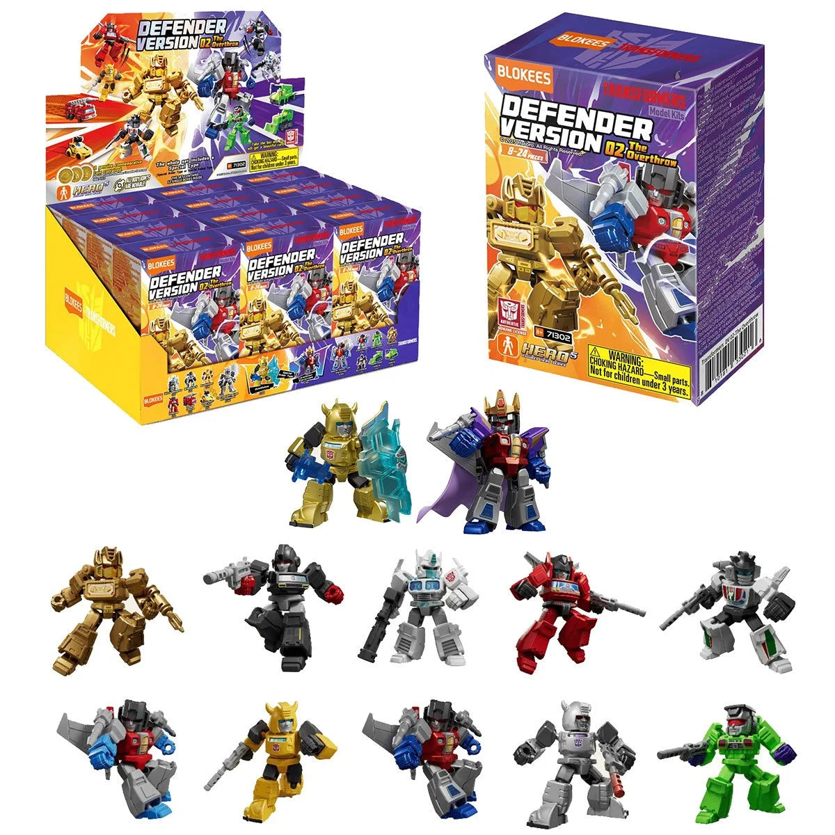 INSTOCK Transformers Defender Version 02 The Overthrow Blokees Mini Model Kit Case of 12