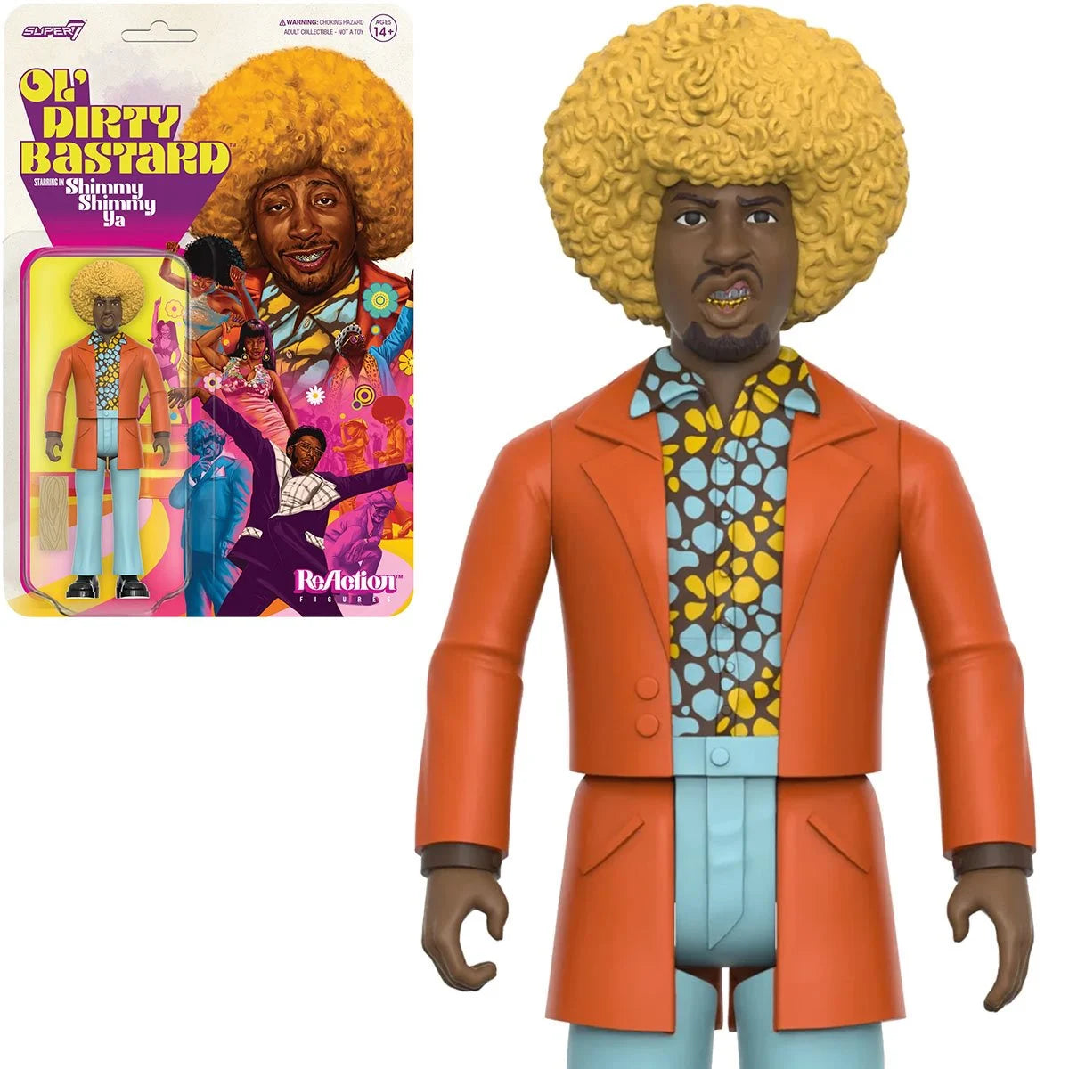 INSTOCK Ol' Dirty Bastard O.D.B. Shimmy Shimmy Ya 3 3/4-Inch ReAction Figure