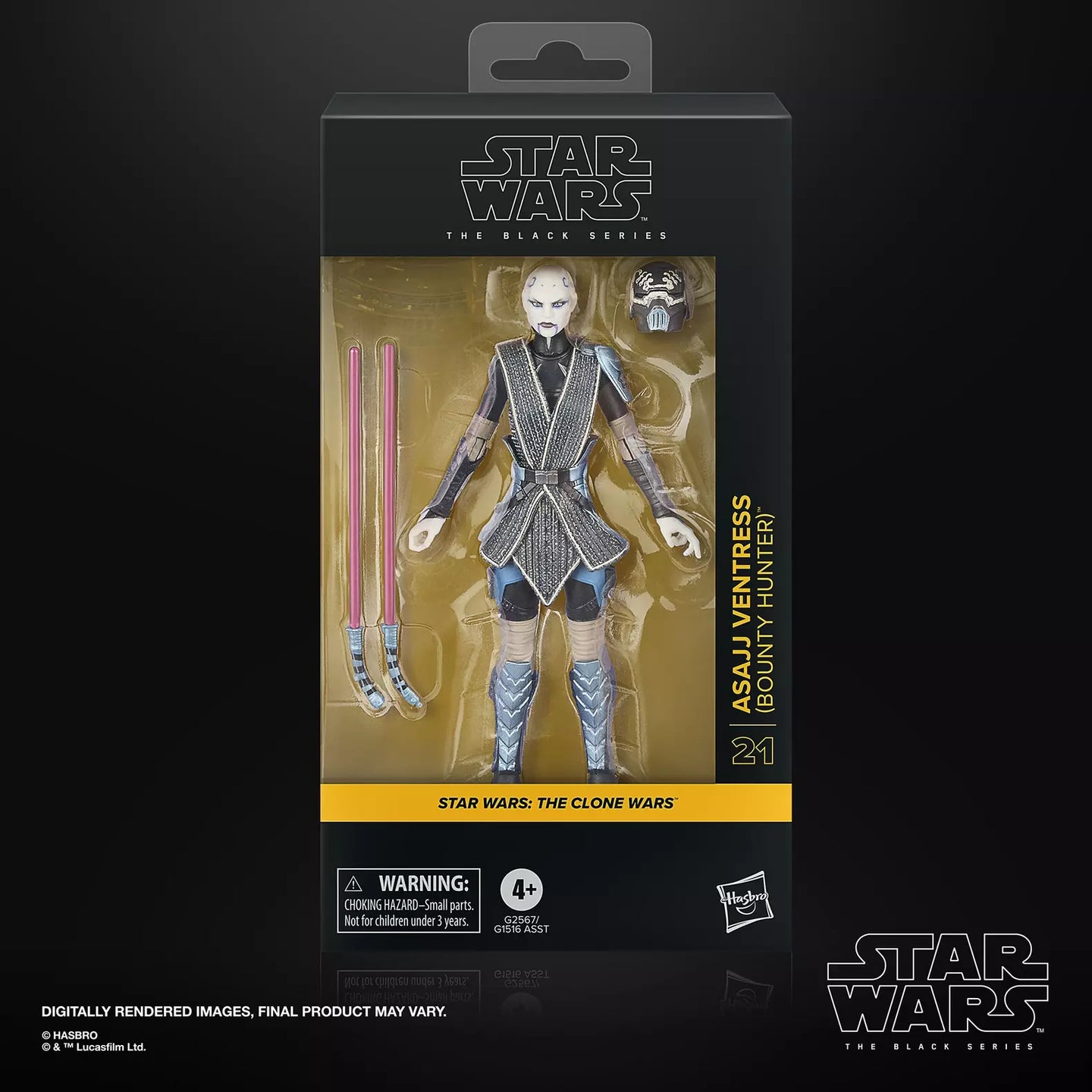 PRE ORDER Star Wars The Black Series Asajj Ventress (Bounty Hunter), Star Wars: The Clone Wars Collectible 6 Inch Action Figure