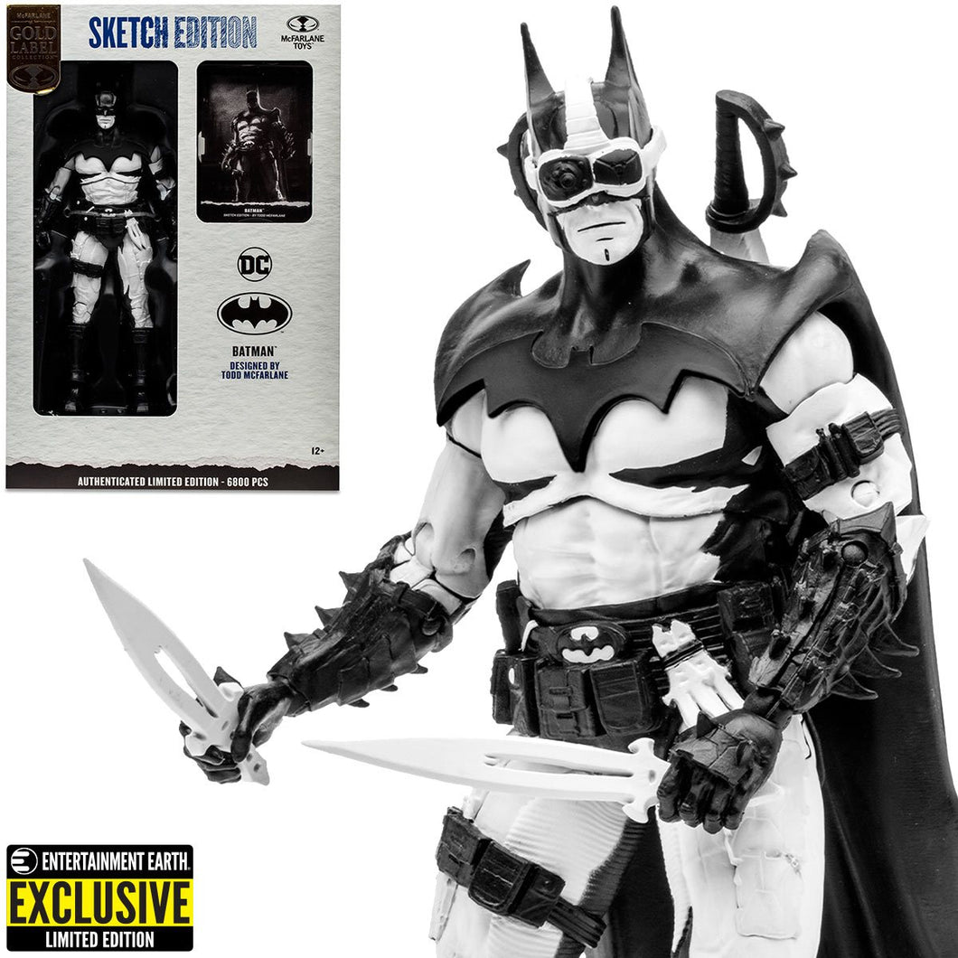 PRE ORDER DC Multiverse Batman by Todd McFarlane Sketch Edition Gold Label 7-Inch Action Figure - Entertainment Earth Exclusive