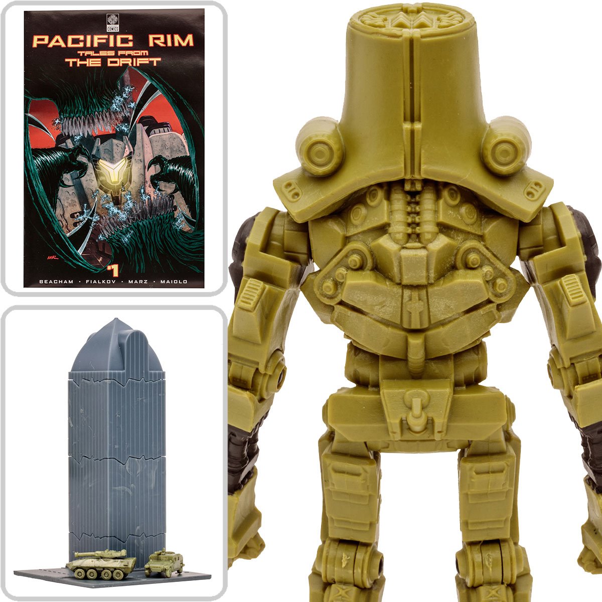 INSTOCK R Pacific Rim Jaeger Wave 1 Cherno Alpha 4-Inch Scale Action Figure with Comic Book