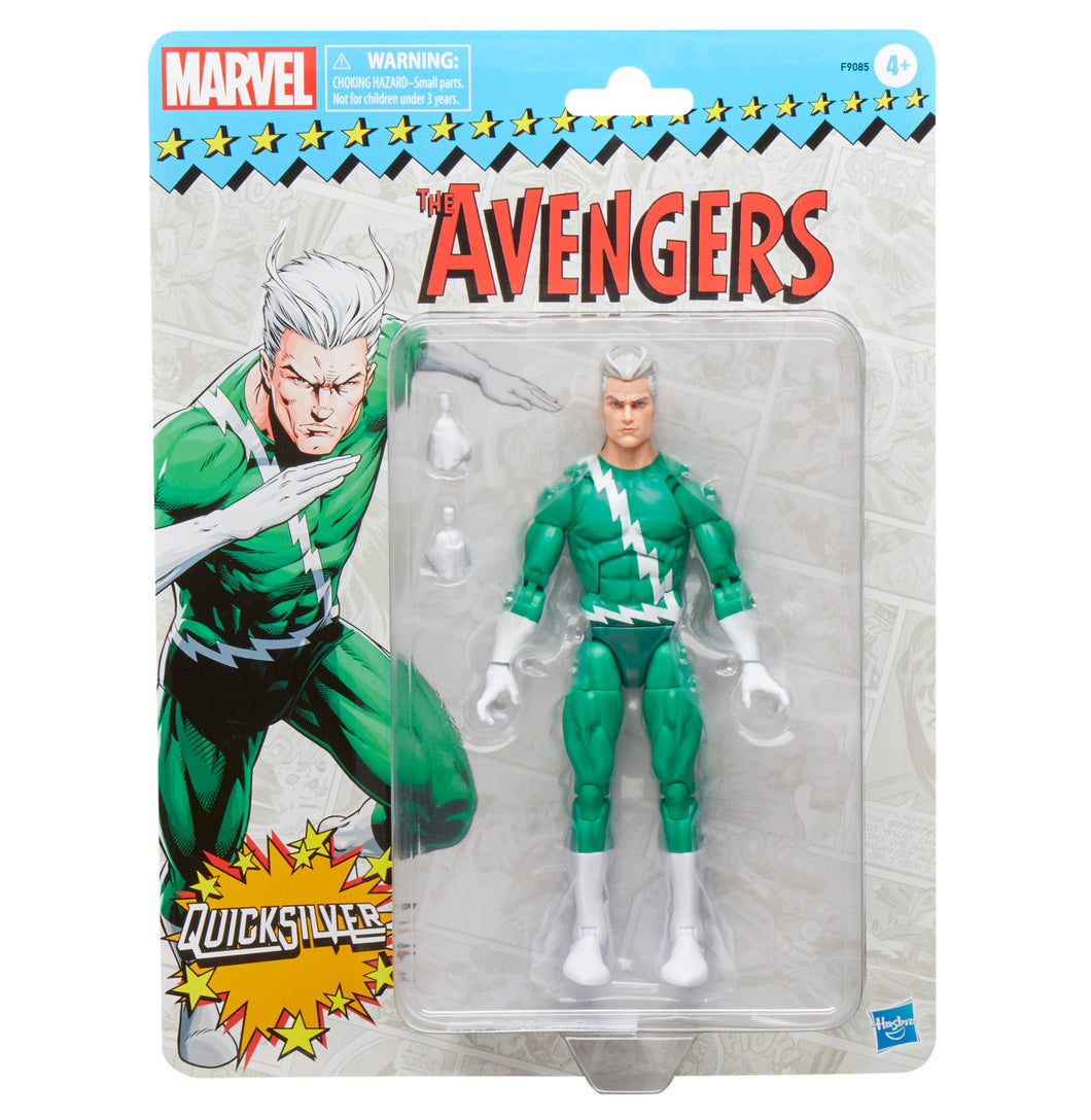 INSTOCK Marvel Legends Series Quicksilver, Avengers Retro Marvel Comics Collectible 6 Inch Action Figure