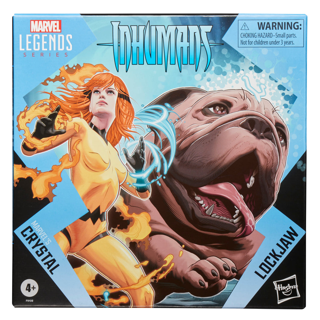 INSTOCK Marvel Legends Series Marvel's Crystal and Lockjaw, Comics Action Figures