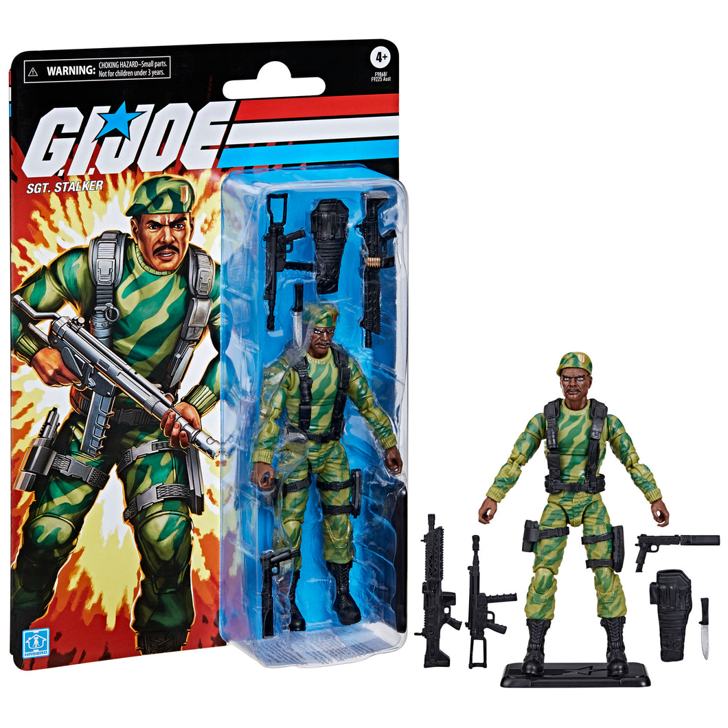 INSTOCK G.I. Joe Classified Series Retro Cardback, Sgt. Stalker, 6” Action Figure