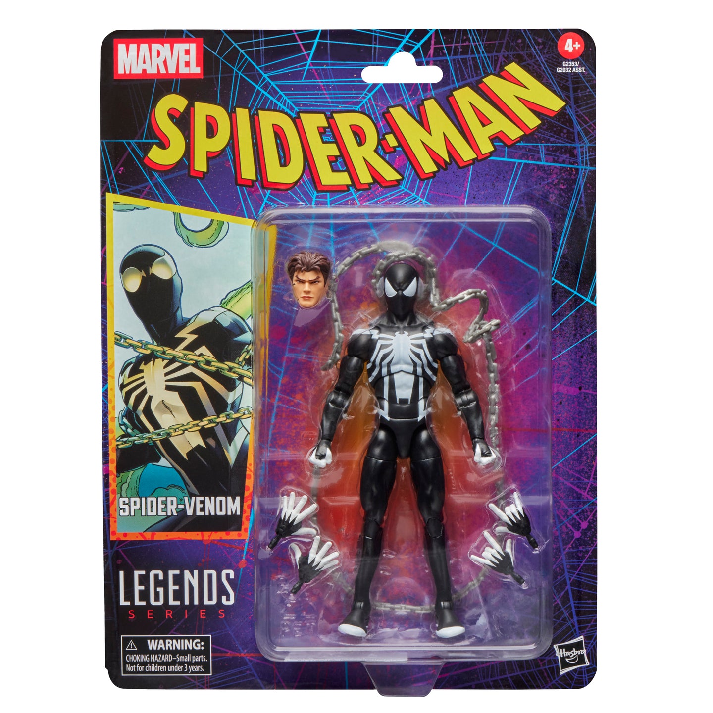 PRE ORDER Marvel Legends Series Spider-Venom Retro Cardback Spider-Man Comics Action Figure