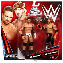 Load image into Gallery viewer, PRE ORDER WWE Championship Showdown Series 24 Action Figure 2-Pack -LOGAN PAUL VS LA KNIGHT
