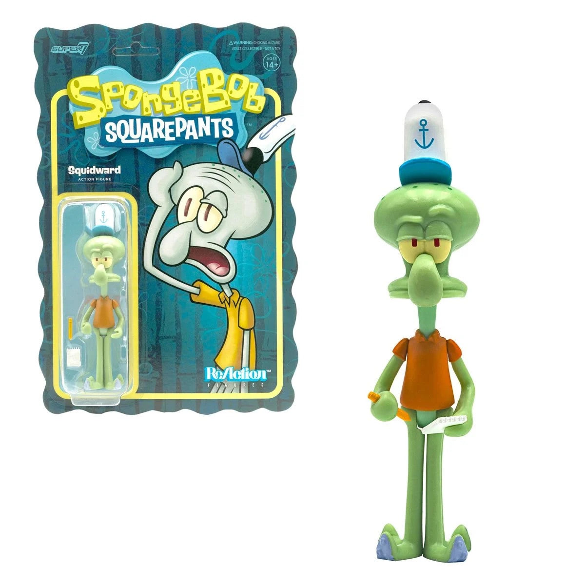 INSTOCK SpongeBob SquarePants Squidward 3 3/4-Inch ReAction Figure