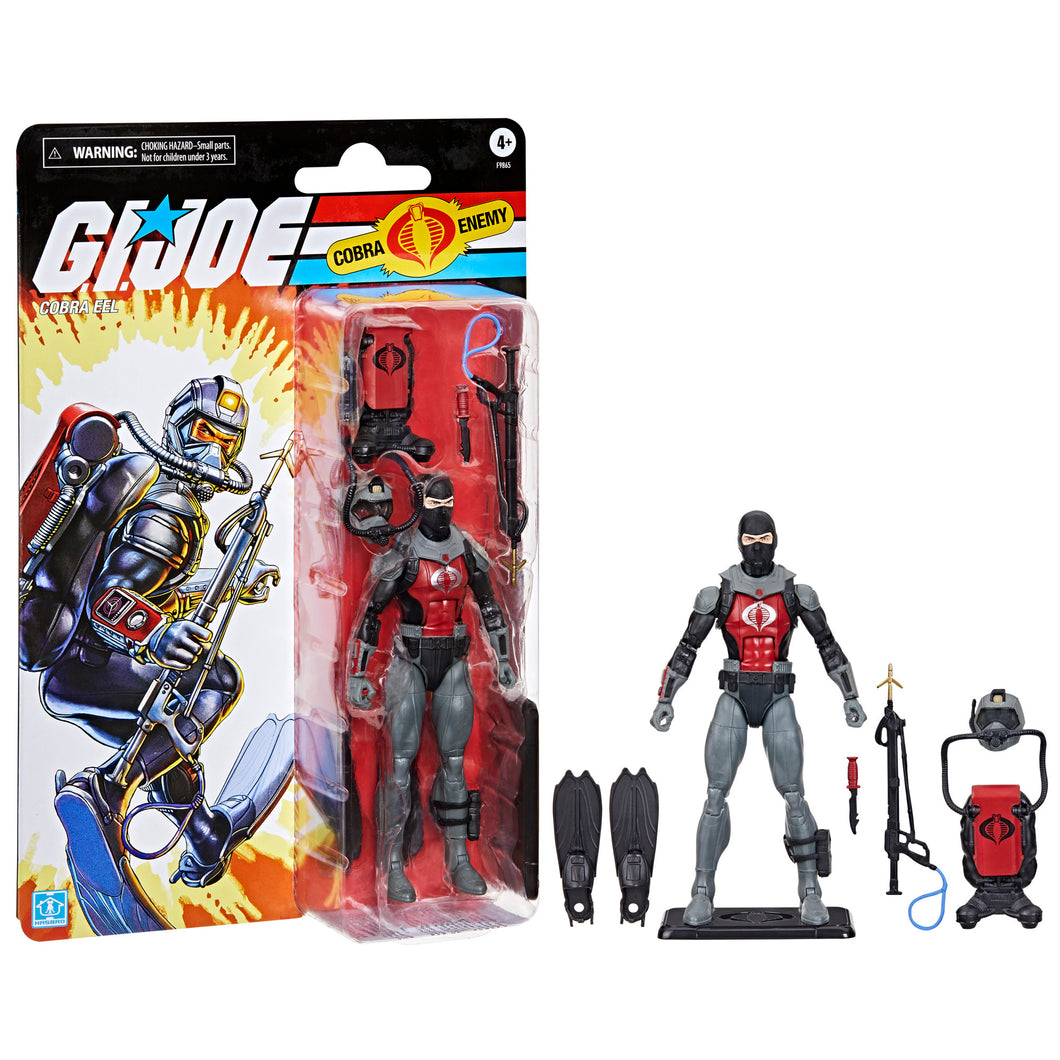 INSTOCK G.I. Joe Classified Series Retro Cardback, Cobra Eel Action Figure