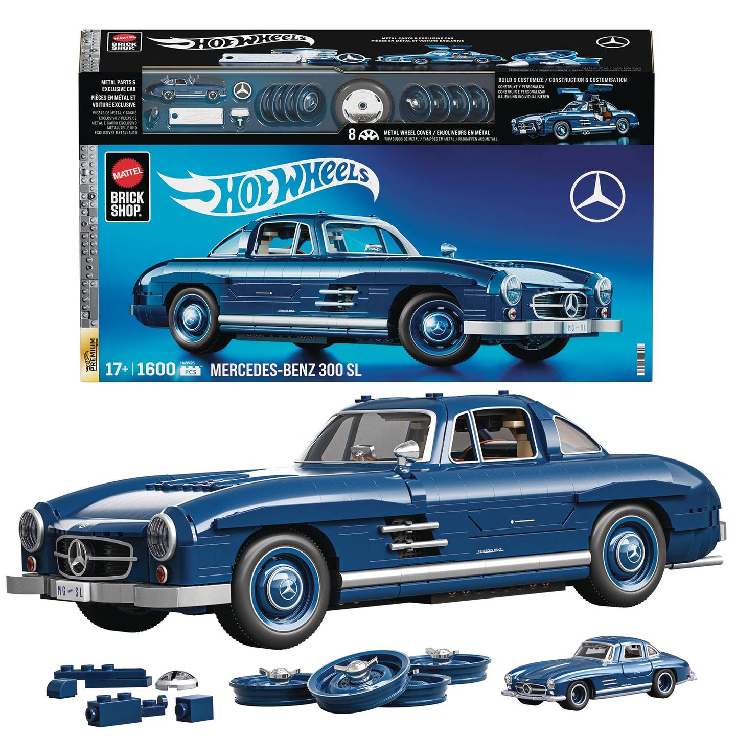 PRE ORDER MATTEL BRICK SHOP HOT WHEELS MERCEDES - BENS 300 SL 1:12 SCALE