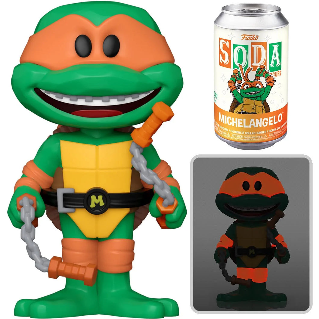 INSTOCK Teenage Mutant Ninja Turtles Michelangelo Funko Soda Vinyl Figure