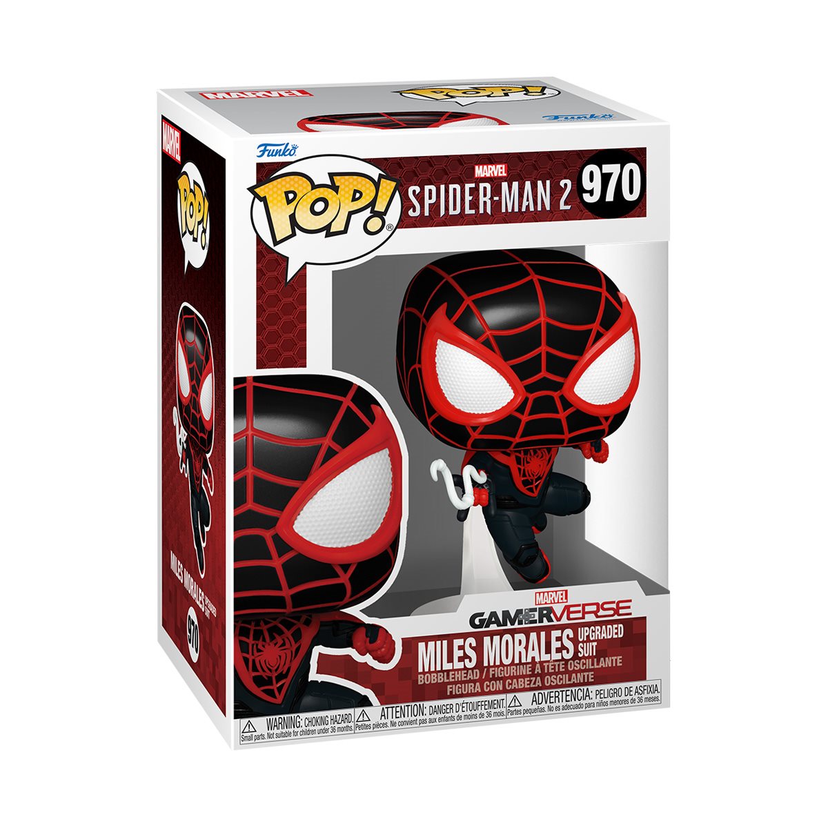 INSTOCK Spider-Man 2 Game Miles Morales Upgraded Suit Funko Pop! Vinyl Figure #970