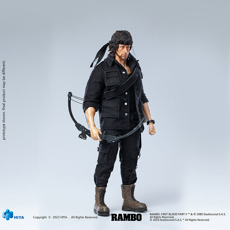 INSTOCK FIRST BLOOD PART II EXQ SUPER SER RAMBO 1/12 SCALE PX ACTION FIGURE