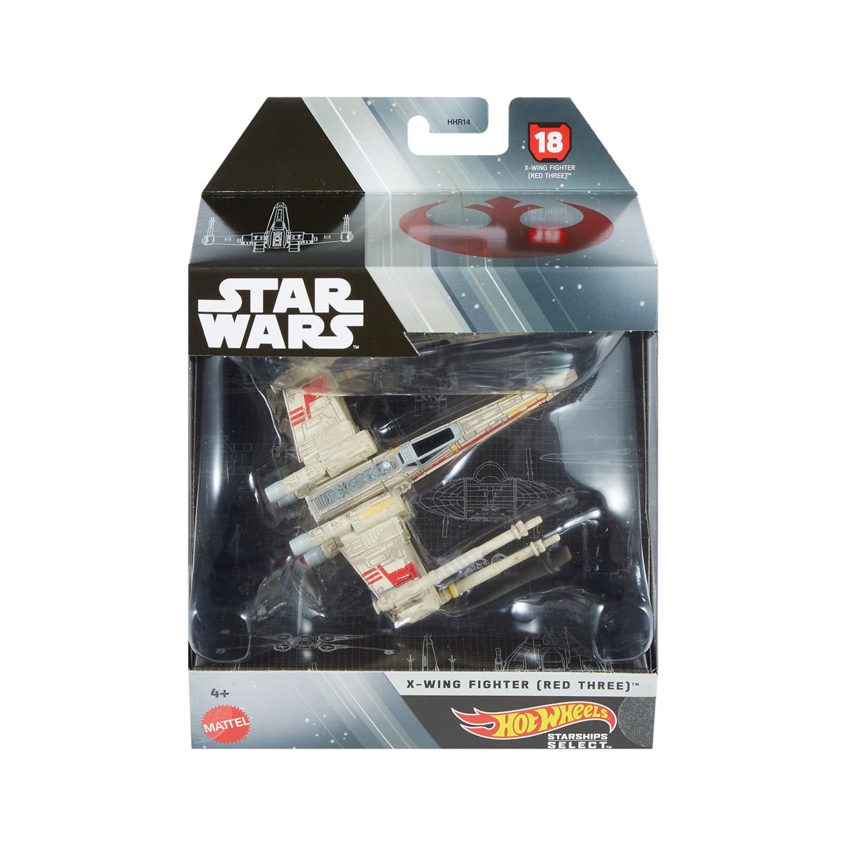 INSTOCK Star Wars Hot Wheels SELECT STARSHIPS X-Wing (Classic) Red 3