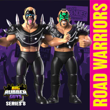 PRE ORDER  BIG RUBBER GUYS SERIES 8 ROAD WARRIORS ANIMAL & HAWK