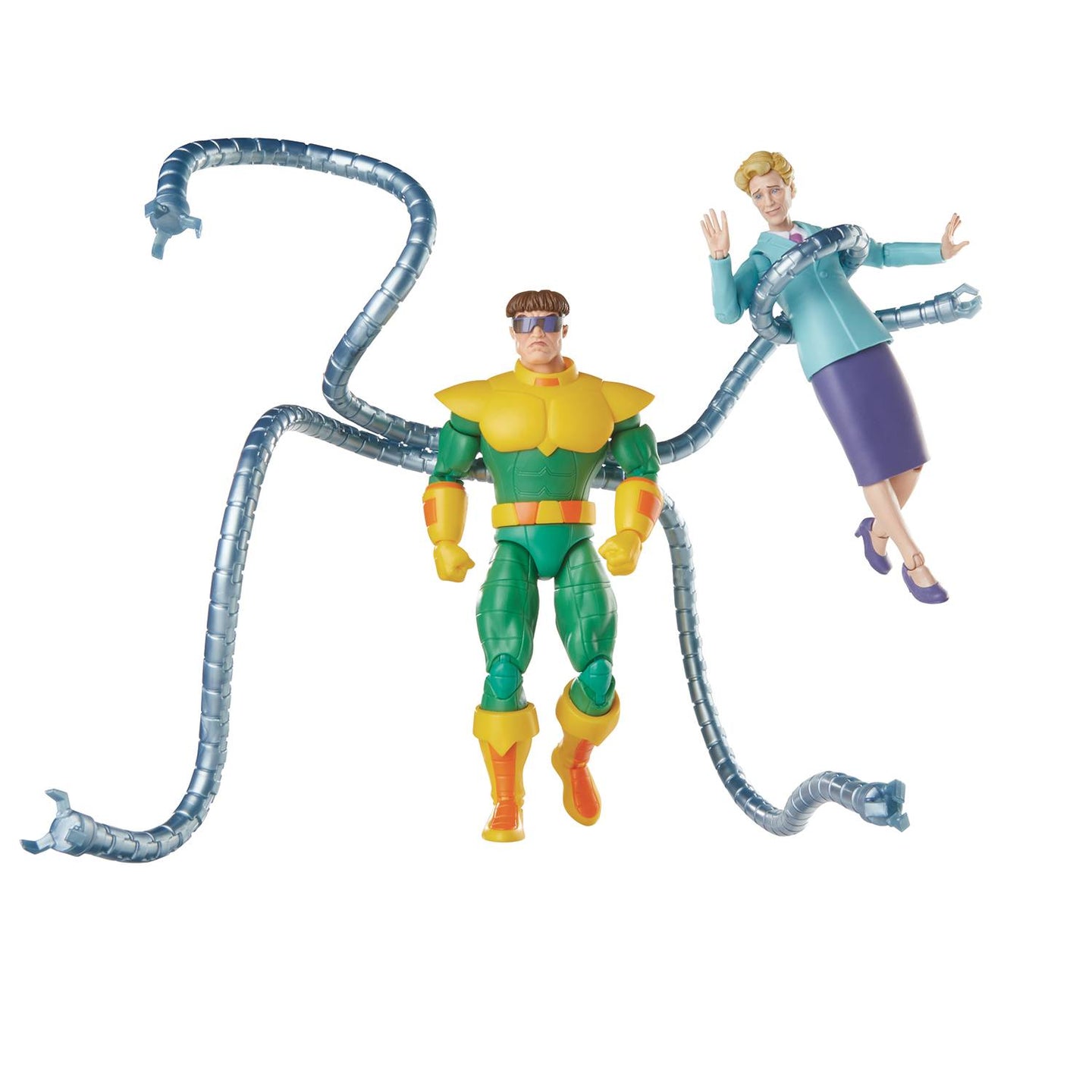 INSTOCK SPIDER-MAN LEGENDS VHS DOC OCK & AUNT MAY 6IN AF 2PK