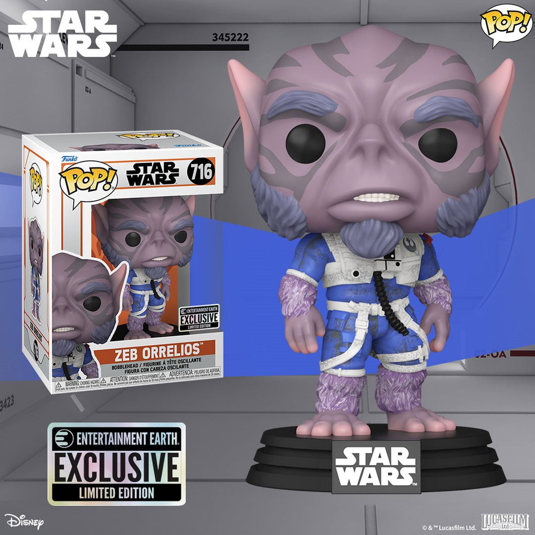 INSTOCK Star Wars: The Mandalorian Zeb Orrelios Funko Pop! Vinyl Figure #716 - Entertainment Earth Exclusive