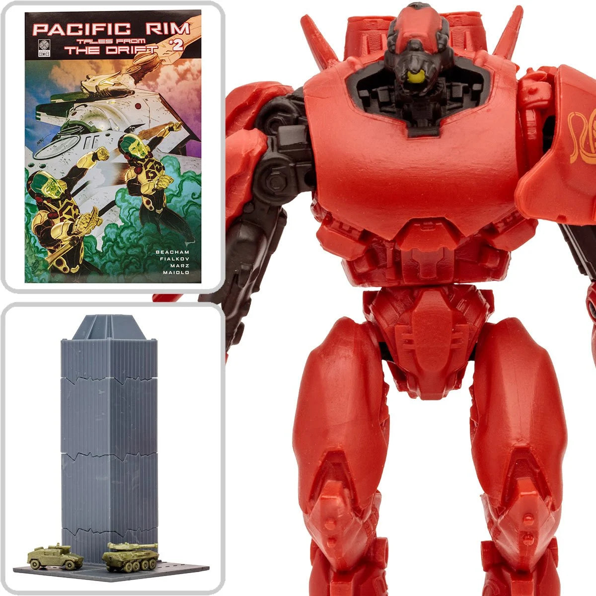 INSTOCK Pacific Rim Jaeger Wave 1 Crimson Typhoon 4-Inch Scale Action Figure with Comic Book