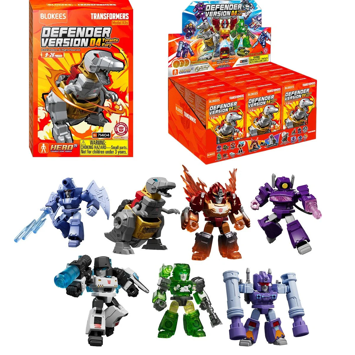 PRE ORDER Transformers Defender Version Wave 4 Tyrants Fury Mini Model Kit Display Case of 12