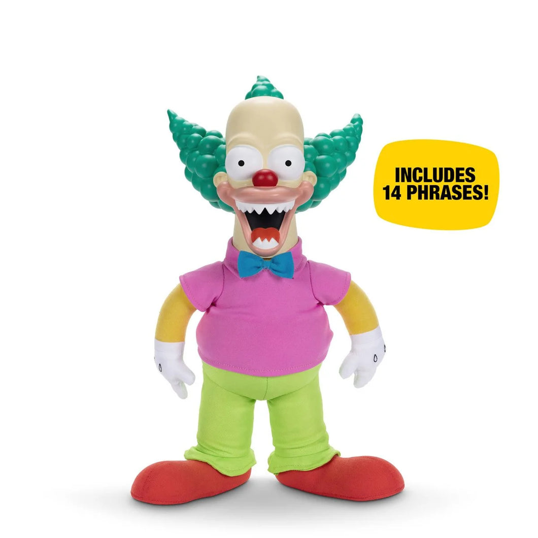 INSTOCK The Simpsons Krusty the Clown Talking Plush Doll
