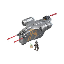 Load image into Gallery viewer, INSTOCK Star Wars Mission Fleet The Mandalorian The Child Razor Crest Outer Rim Run Deluxe Vehicle with 2.5-Inch-Scale Figure
