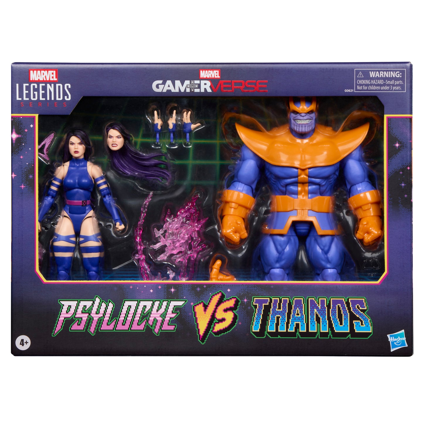 PRE ORDER Marvel Legends Series Gamerverse Psylocke vs Thanos, Retro Video Game -Inspired Collectible 6-Inch Action Figures
