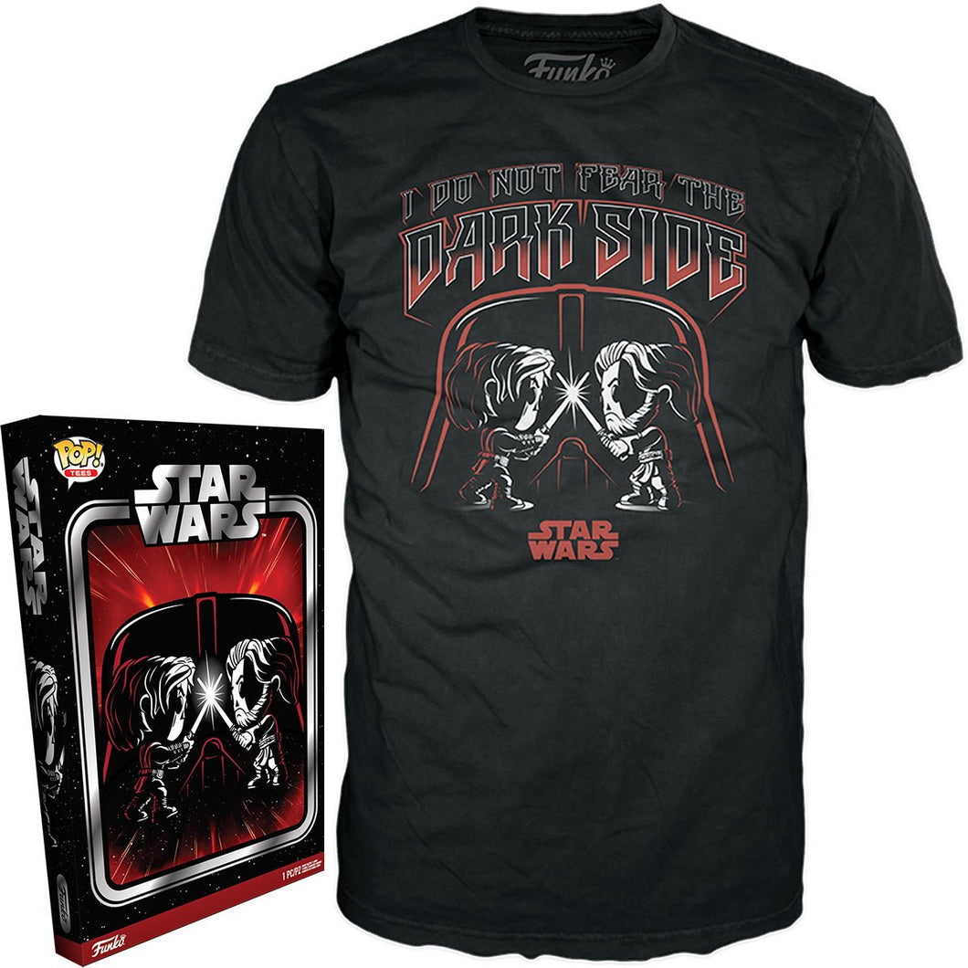 INSTOCK Star Wars Anakin Vs. Obi-Wan Adult Boxed FUNKO Pop! T-Shirt