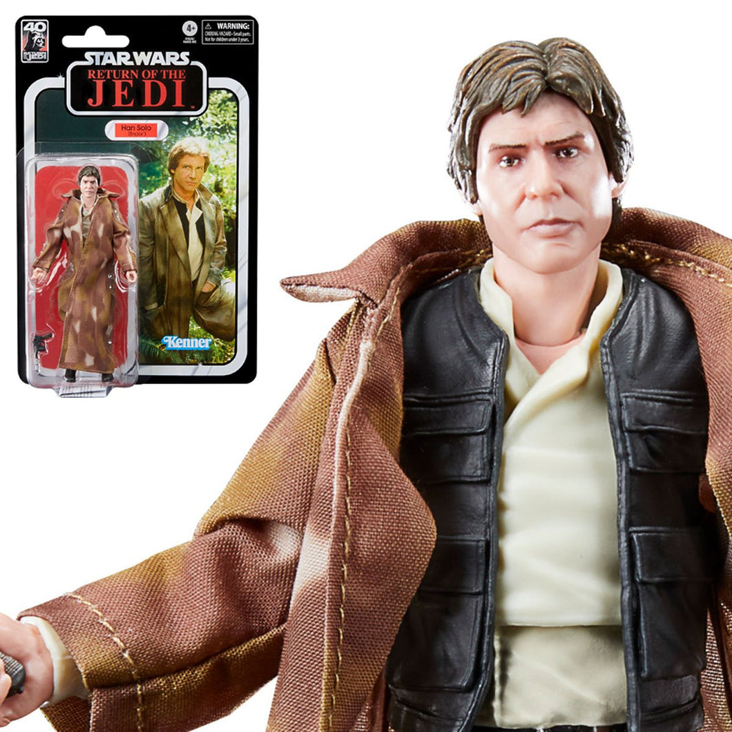 INSTOCK  The Black Series Return of the Jedi 40th Anniversary 6-Inch Han Solo (Endor) Action Figure