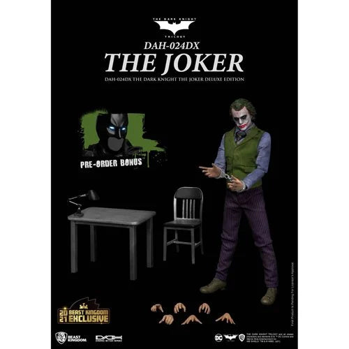 INSTOCK The Dark Knight Joker DAH-024DX Dynamic 8-Ction Heroes Deluxe Version Action Figure