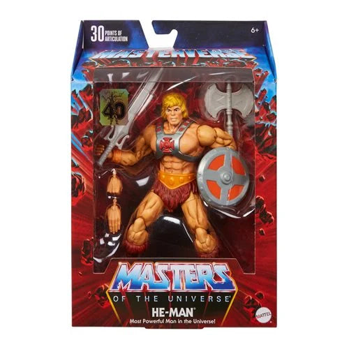 INSTOCK Masters of the Universe Masterverse He-Man 40th Anniversary Action Figure