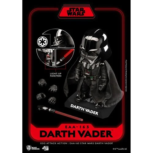INSTOCK Star Wars Darth Vader BEAST KINGDOM EAA-163 Light-Up 6-Inch Action Figure with Sound